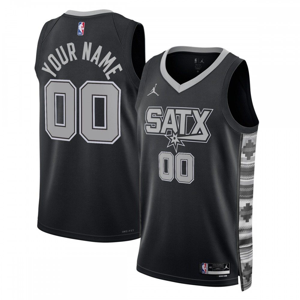 San Antonio Spurs Jordan Brand Unisex 2022/23 Swingman Custom Jersey - Statement Edition - Black-Pro Kit Vault | Brand New 26/27 Sports Jerseys